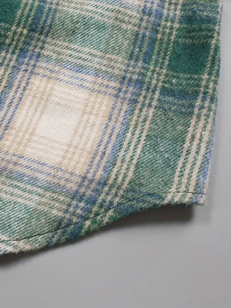Women's Flannel Plaid Shirt Jacket Straw Button Top Polyester Material Fashion Spring Summer 2025