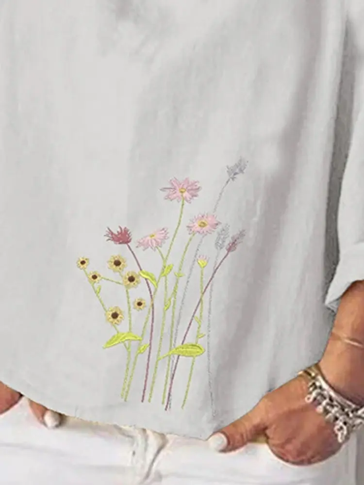 2025 Spring and Summer Explosion Printed Pattern Round Neck Pullover Casual Loose T Shirt The best choice in spring and summer!