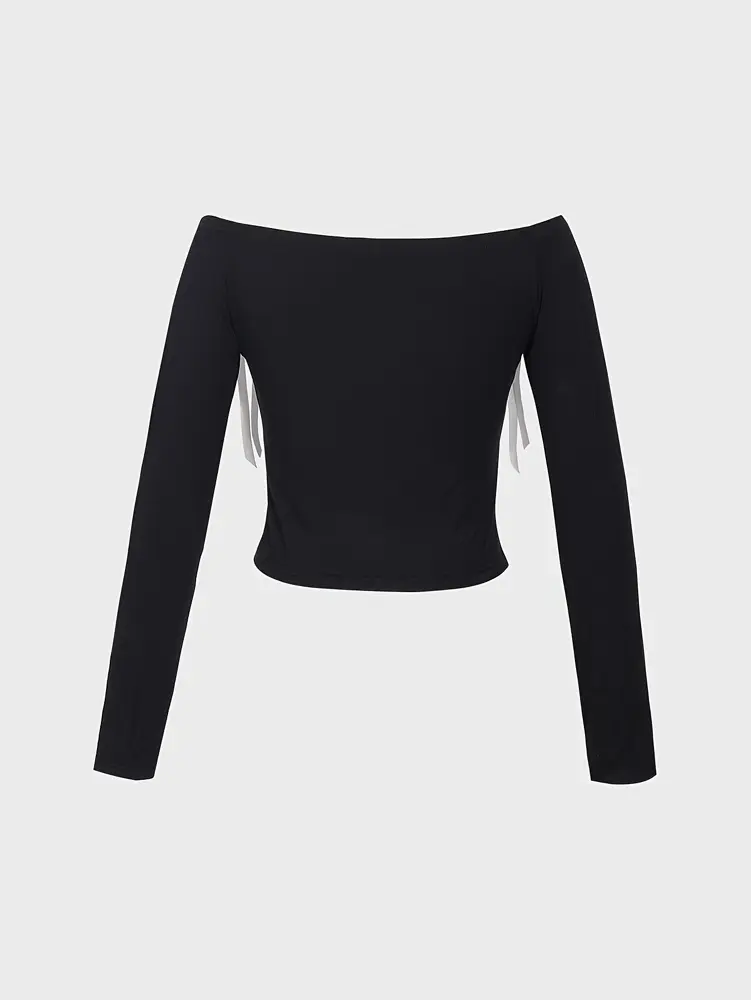 2025 Spring and Summer New Women's Solid Color One Shoulder Long Sleeve T-Shirt Y2K Style Casual Hundred Tops