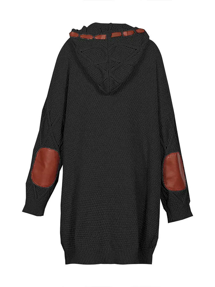 Plus Size Casual Cardigan Women's Extra Long Sleeve Cardigan Chunky Knit Sweater Cardigan Best Choice for Autumn and Winter
