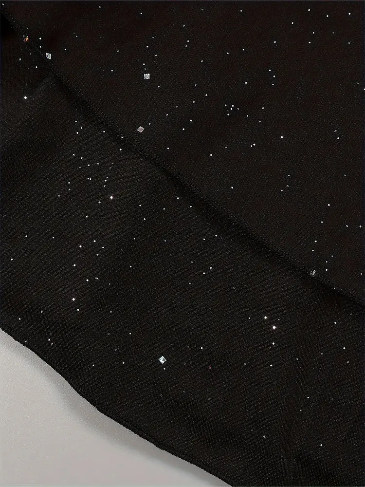 2025 Summer New Women's Sequins Neck Sleeveless Dress Sequins Dress Elegant Shiny V-Neck Glitter Mini Dresses