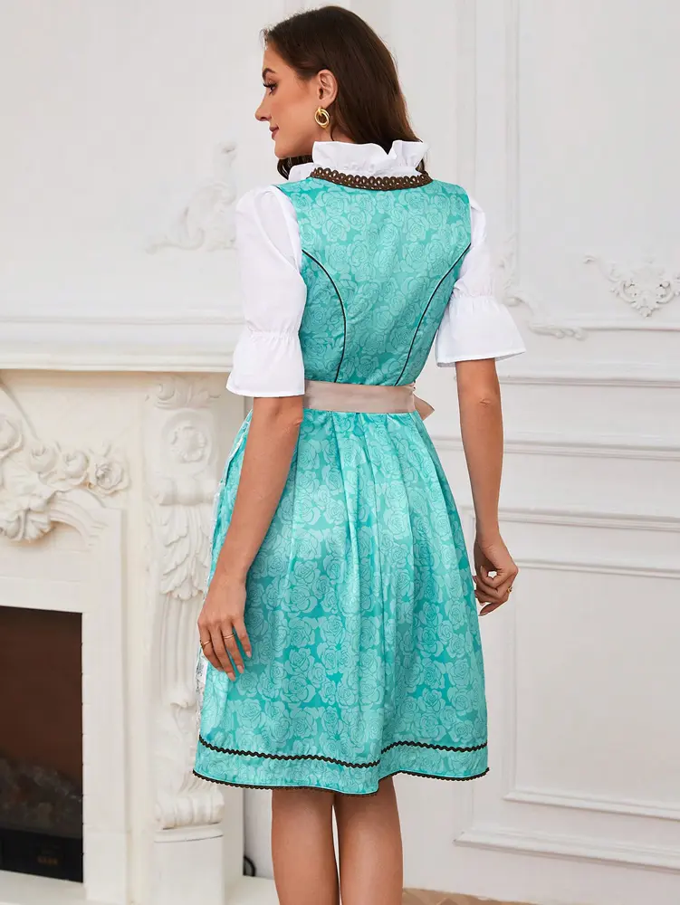 Women's German Derndel Dress Bavarian Oktoberfest Halloween Carnival Costume Munich Festival Costume