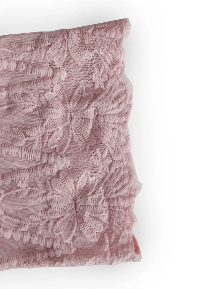 2025 Summer New Women's High Neck Irregular Short Sleeve Dress Pink Girl Style Embroidery Pattern Pure Colour Dresses