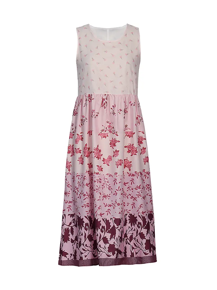 plus Size Flowy Hawaiian Neck Sundress Summer Beach Party Dress Printed Luau Women's Summer Clothing Maxi Dress