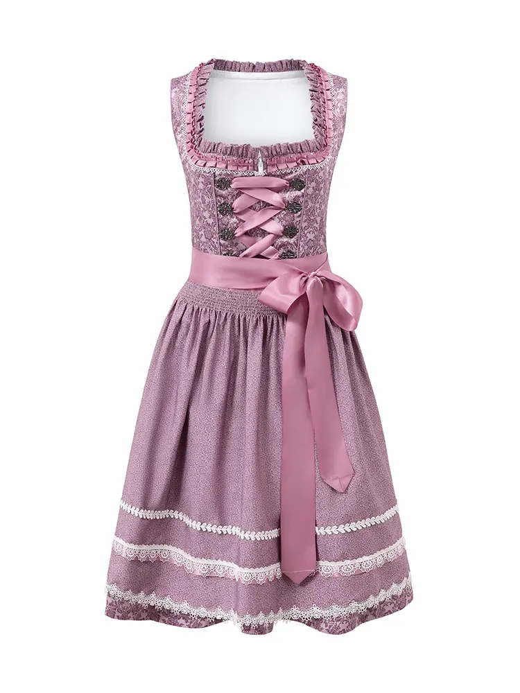Women's German Dirndl Dress Costumes 2 Pieces for Oktoberfest Carnival Traditional Costume Beer Suit Festive Suit