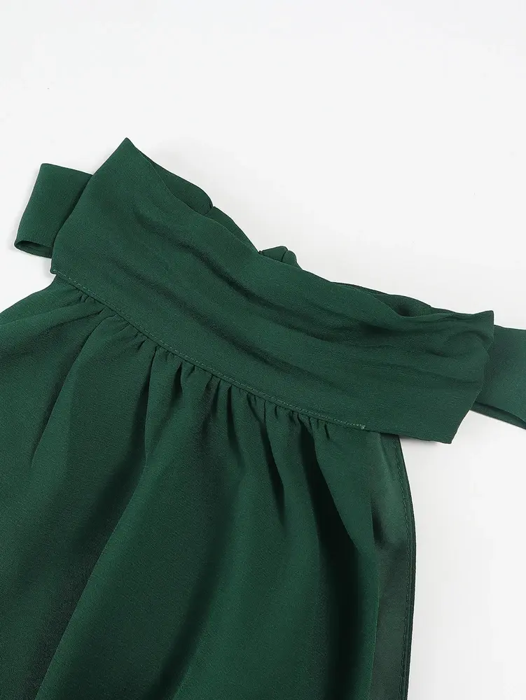 2025 Spring and Summer New Women's Casual Solid Colour Hanging Neck Sleeveless Wide-Leg Jumpsuit Best Choice for Summer