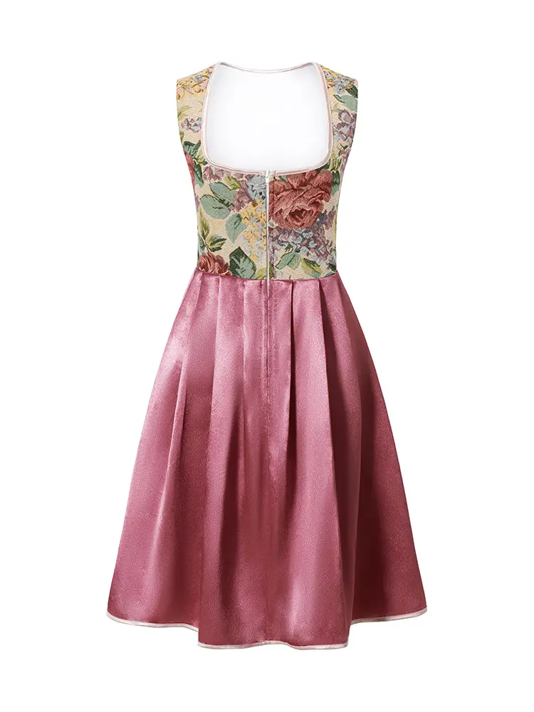 Women German Dirndl Dress Traditional Bavarian Beer Garden 3 Pieces Oktoberfest Costumes