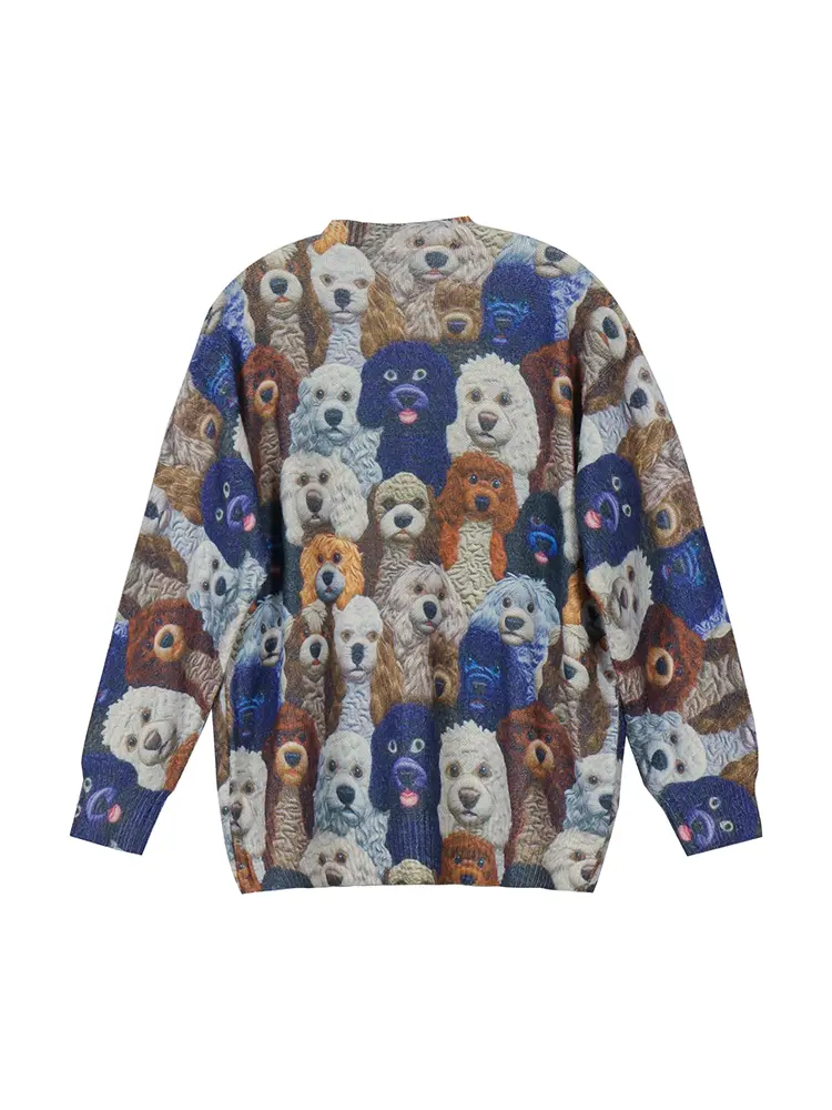 Plus Size Women's 3D Printed Pattern Knit Sweater Crew Neck Sweater Best Choice for Autumn and Winter