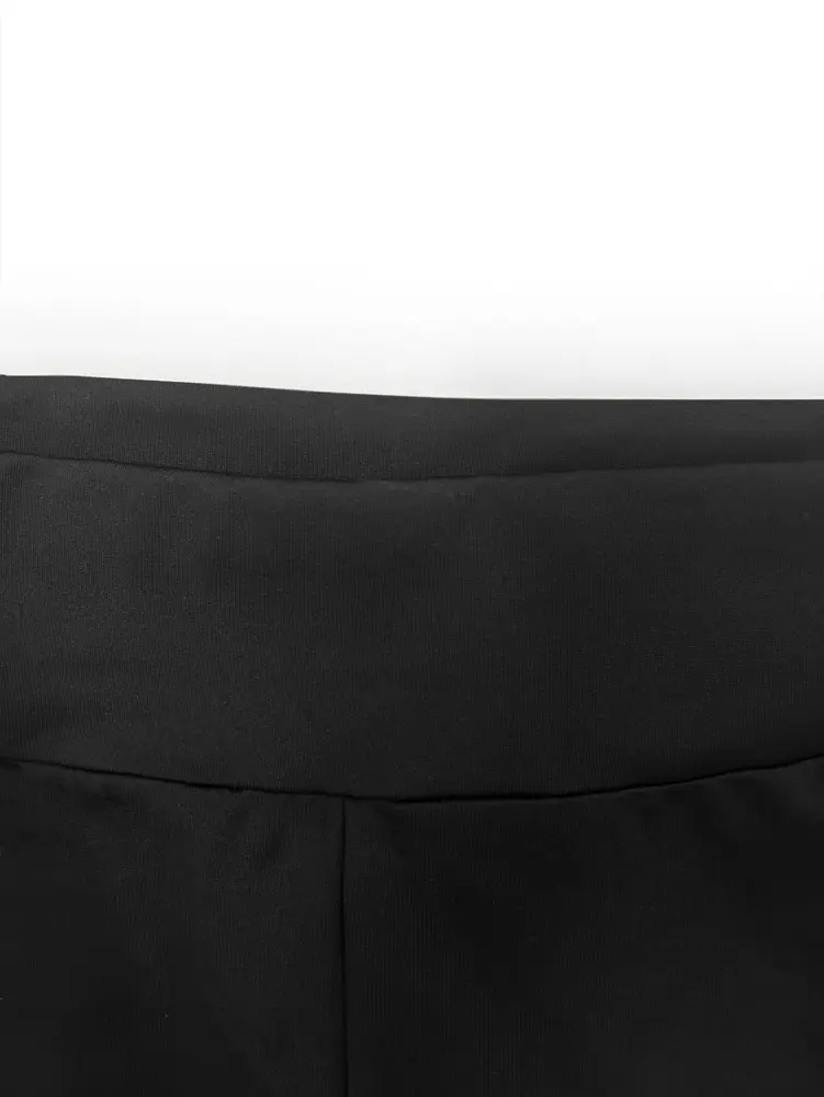 2025 Summer New Women's Basic Solid Colour Skinny Elastic Sports Trousers with Pockets Athletic Bodybuilding Pants