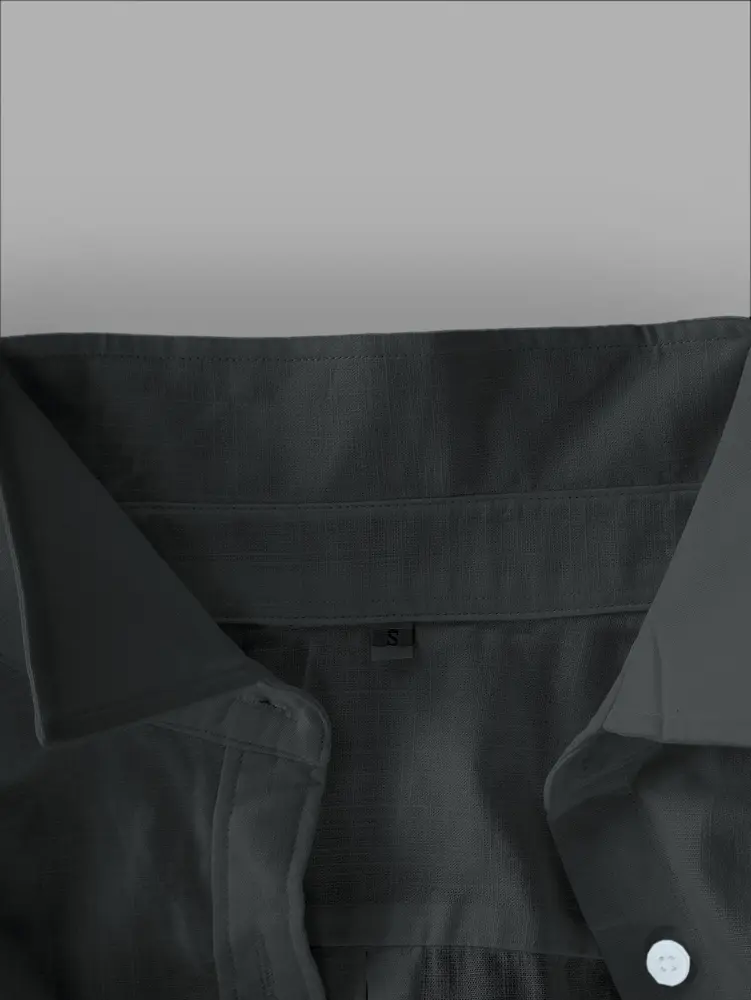 2025 Summer New Pure Colour Single Row Buttons High Collar Shirt Basic Section Commuter Casual Comfortable and Soft