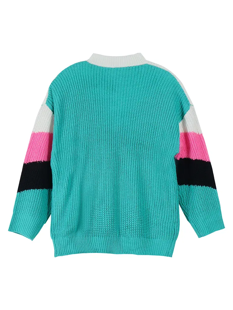 Plus Size Women's 2024 Autumn and Winter New Casual V-neck Knit Pullover Long Sweater Autumn and Winter Best Choice