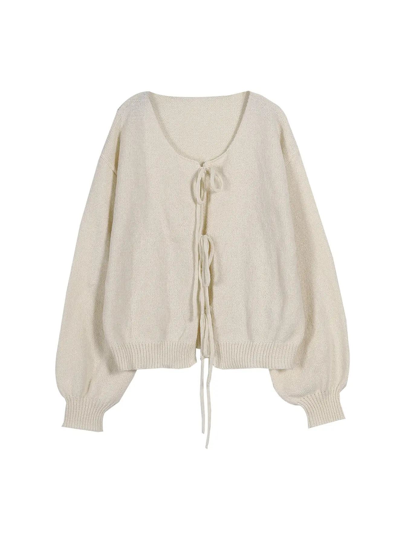 Women's commuter casual loose solid-coloured jumper V-neck autumn and winter cardigan with 2025 autumn and winter new