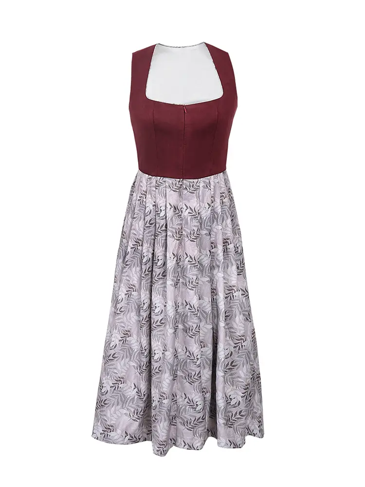 Women's German Dirndl Dress Costume 2 Piece Oktoberfest Mardi Gras Traditional Costume Beer Set Holiday Set