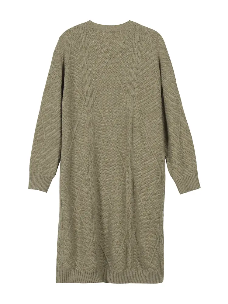 plus Size Casual Loose round Neck Long Sleeve Midi Dress Autumn Winter New Women's Fashion Comfortable Fit Dress