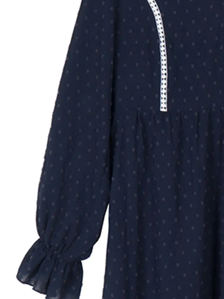 Plus Size 2025 Autumn New Women's Pullover Printed V-Neck Long Sleeve Dress Loose Casual Best Choice Autumn