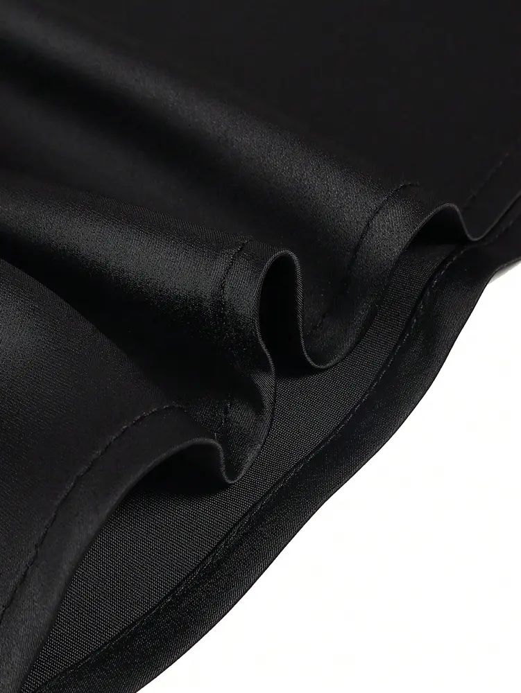 Women's Halter Satin Mini Dress Sexy Cowl Neck Silk Party Cocktail Dresses Polyester Summer Best Choice