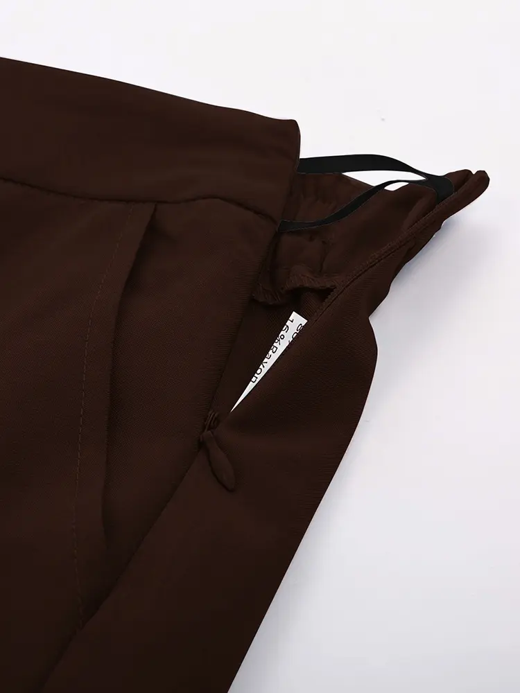 Women's Casual High Waisted Straight Leg Pants Stretch Wide Leg Long Work Trousers with Pockets