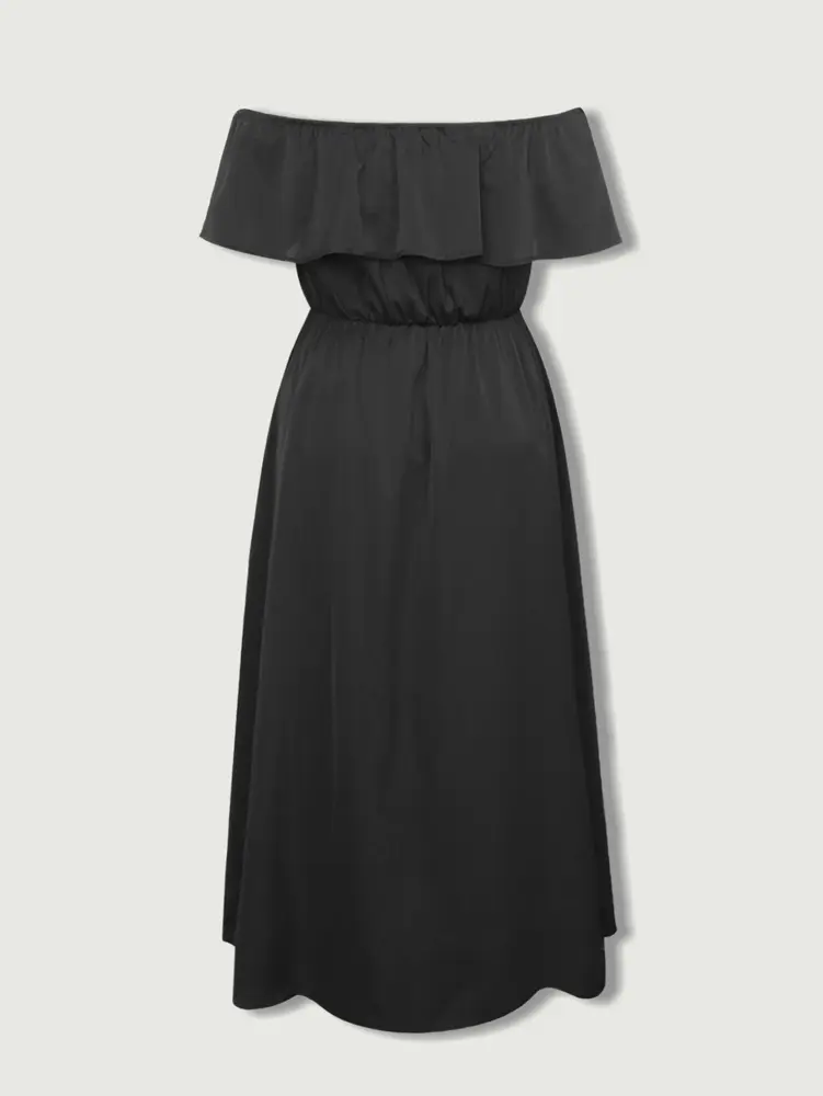 2025 Summer New [Natural Beauty Basic] Casual Dresses Sheer Strapless Dresses Women's Sleeve Polyester