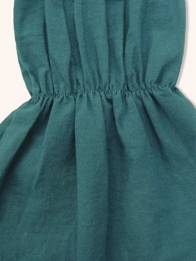 Women's Flutter Sleeve Ruffled Blouse Dress Solid Color V-Neck Loose Casual Polyester 2025 New Summer Best