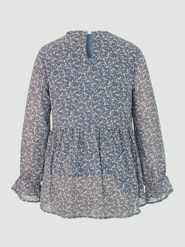 2025 Spring and Summer New Women's High Neck Floral Elegant Home Tops Pullover Vintage Old Polyester