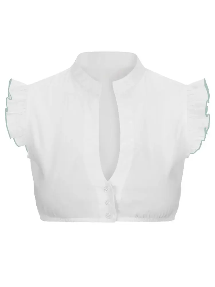 Women's sexy lace smock underwear short-sleeved tulle mesh Slim round neck blouse summer see-through out T-shirt