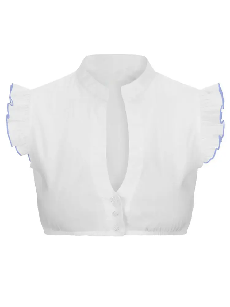 Women's sexy lace smock underwear short-sleeved tulle mesh Slim round neck blouse summer see-through out T-shirt