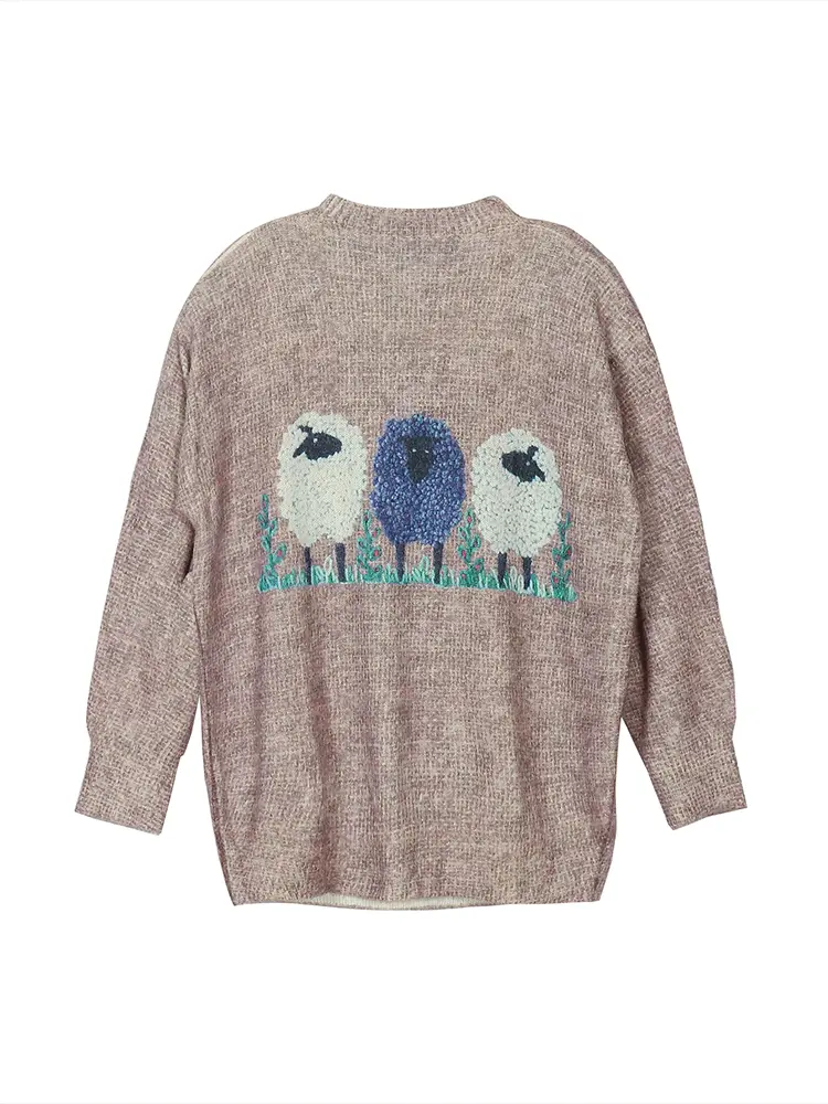 Plus Size Printed Pattern Sweater, Casual Comfort Style Crew Neck Long Sleeve Pullover for Autumn and Winter