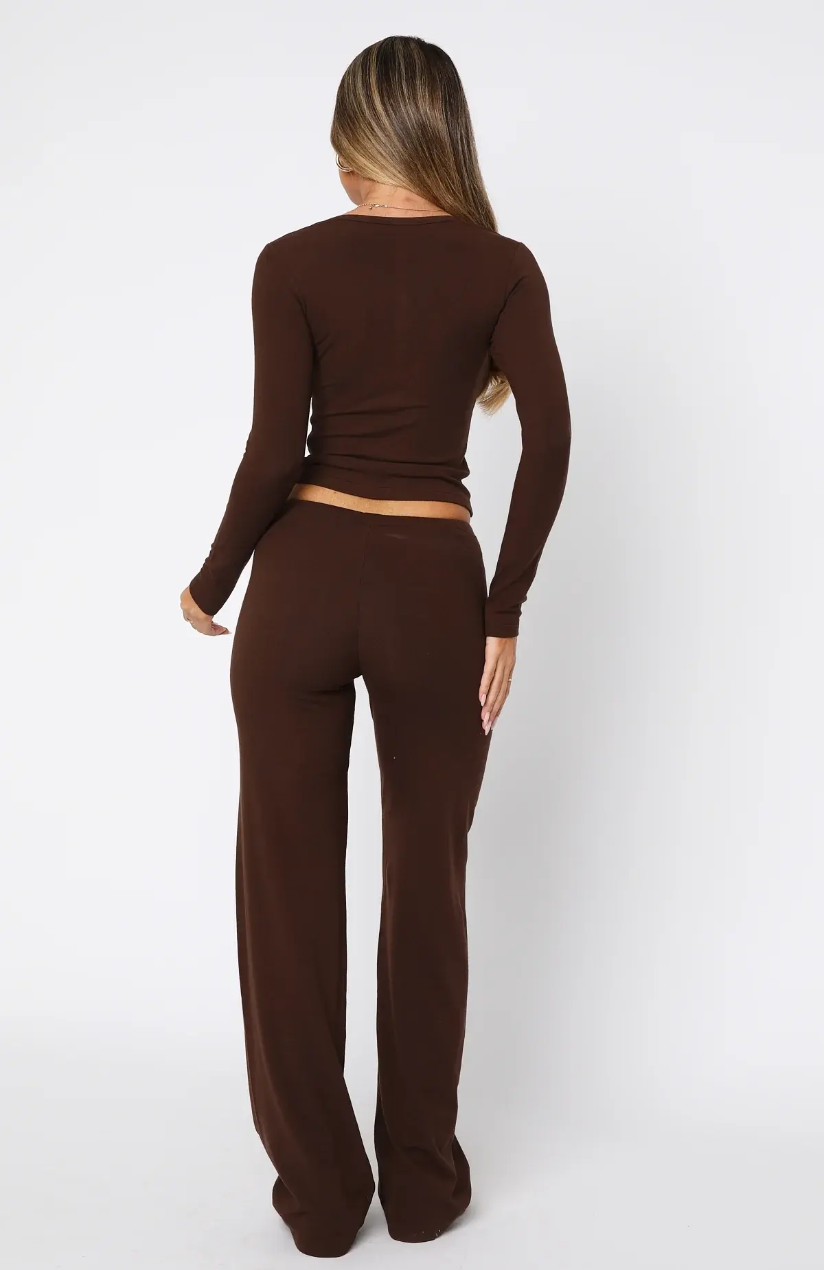 Women's Solid Color Two-Piece Pajamas Set Long Sleeve Pullover Comfortable Shirt Drawstring Waist Cinching Pants Loungewear
