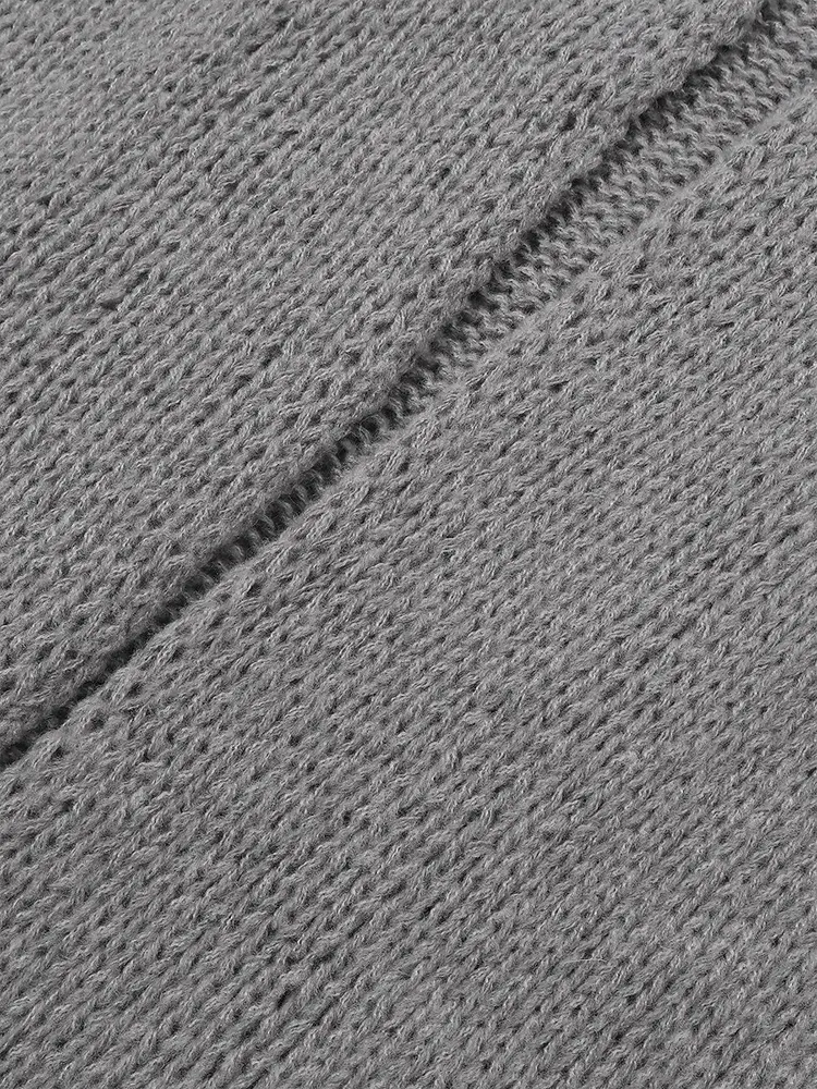 plus Size Grey Cardigan Long Knitted Sweater for Women Warm Autumn Winter Fashion 2024 Best Choice