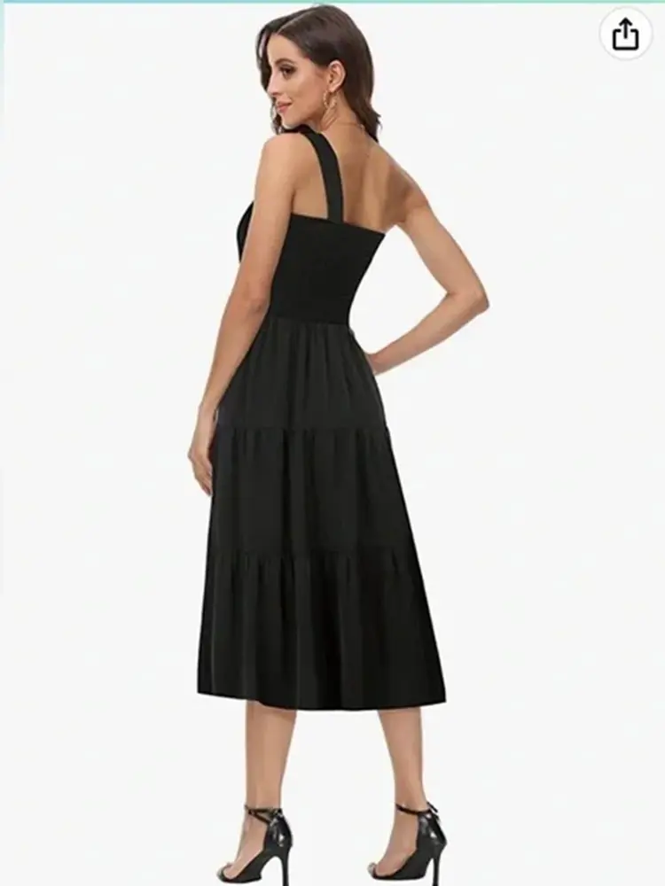Womens Summer Dress Short Sleeve Plus Size Midi Dress Y2K Flowy Dress Elegant Dress Comfy Formal Going Out Dress