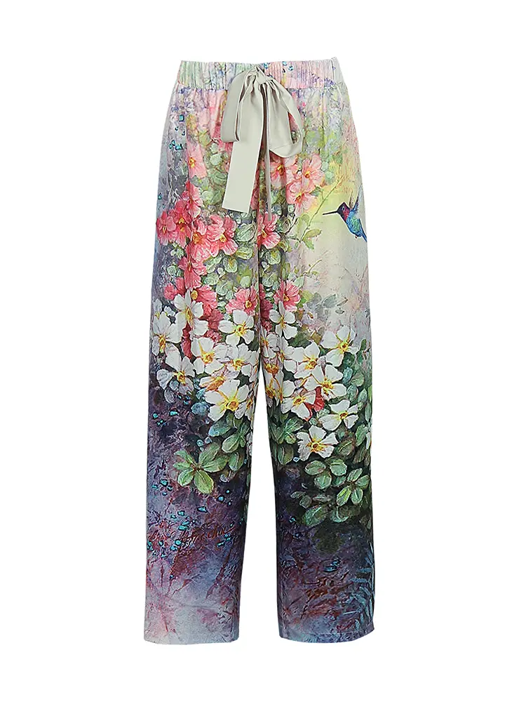 Plus Size Women's 2025 Spring New Casual Suit Set Women's Big Size Floral Print Long Best Choice in Spring
