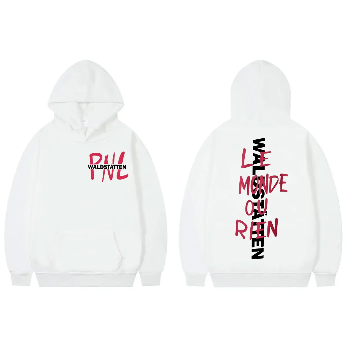 French Rap Duo PNL Double Sided Print Hoodie Men Women Fashion Hip Hop Hooded Sweatshirt High Quality Fleece Oversized Pullovers