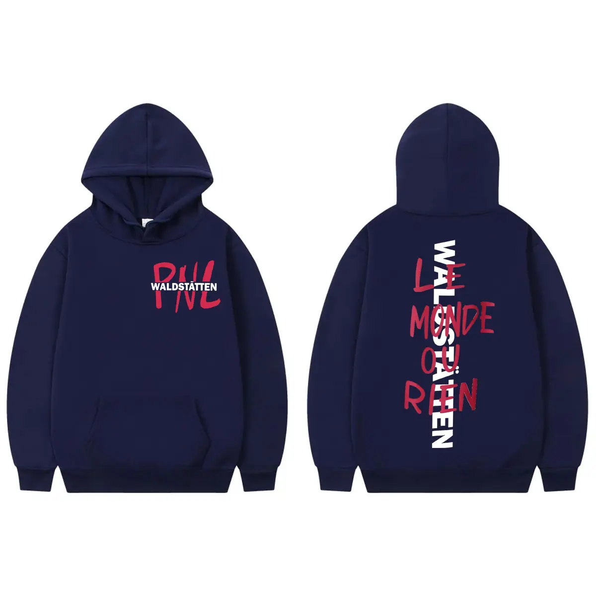 French Rap Duo PNL Double Sided Print Hoodie Men Women Fashion Hip Hop Hooded Sweatshirt High Quality Fleece Oversized Pullovers