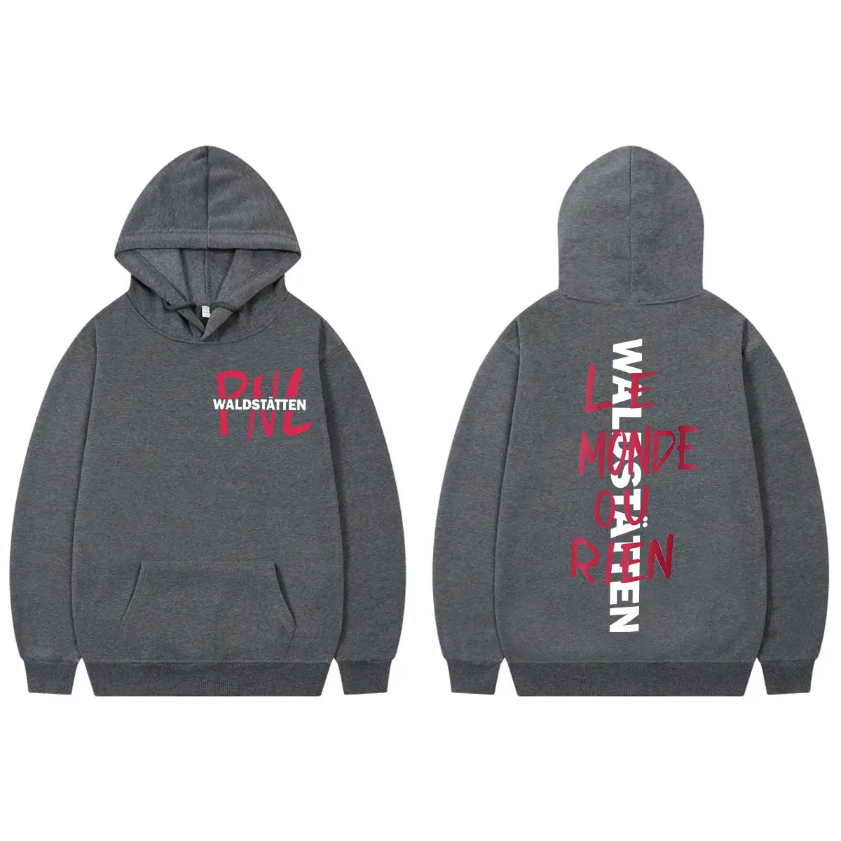 French Rap Duo PNL Double Sided Print Hoodie Men Women Fashion Hip Hop Hooded Sweatshirt High Quality Fleece Oversized Pullovers