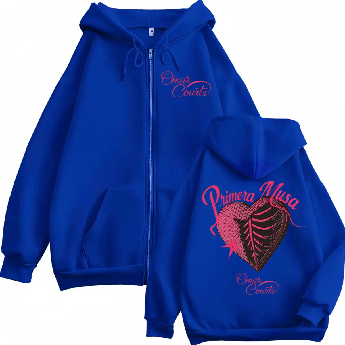 Singer Omar Courtz Merch Zipper Hoodie Men Women Clothing Fashion Y2k Zip Up Sweatshirts High Quality Fleece Oversized Pullovers