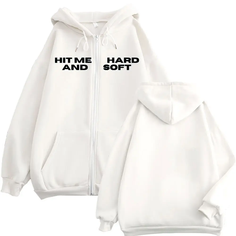 Hit Me Hard and Soft Tour 2025 Merch Hoodies High Quality Fashion Zipper Sweatshirts Men Women Casual Oversized Zip Up Pullovers
