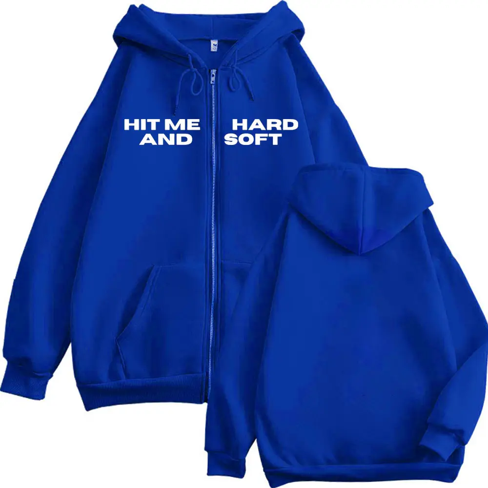 Hit Me Hard and Soft Tour 2025 Merch Hoodies High Quality Fashion Zipper Sweatshirts Men Women Casual Oversized Zip Up Pullovers