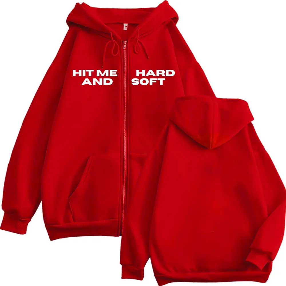 Hit Me Hard and Soft Tour 2025 Merch Hoodies High Quality Fashion Zipper Sweatshirts Men Women Casual Oversized Zip Up Pullovers