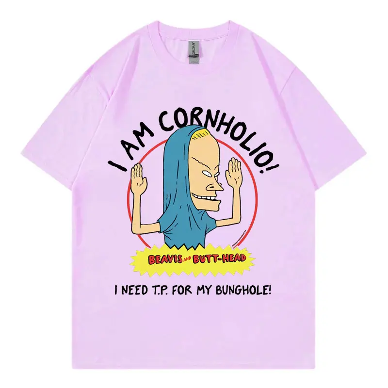 I Am Cornholio Funny Meme T-shirt High Street Fashion Trend Short Sleeve T-shirts Men's Women's Harajuku Y2k Oversized T Shirts
