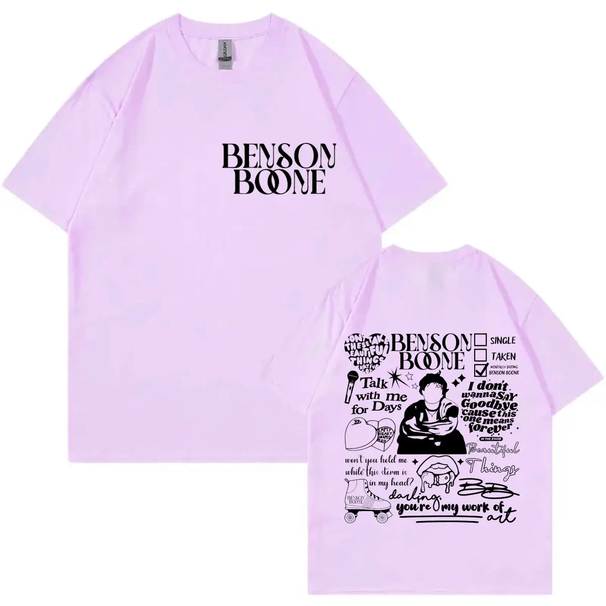 Limited Benson Boone Merch T-shirts Men Women Hip Hop Vintage Short Sleeve T Shirts Casual Fashion Oversized T-shirt Streetwear
