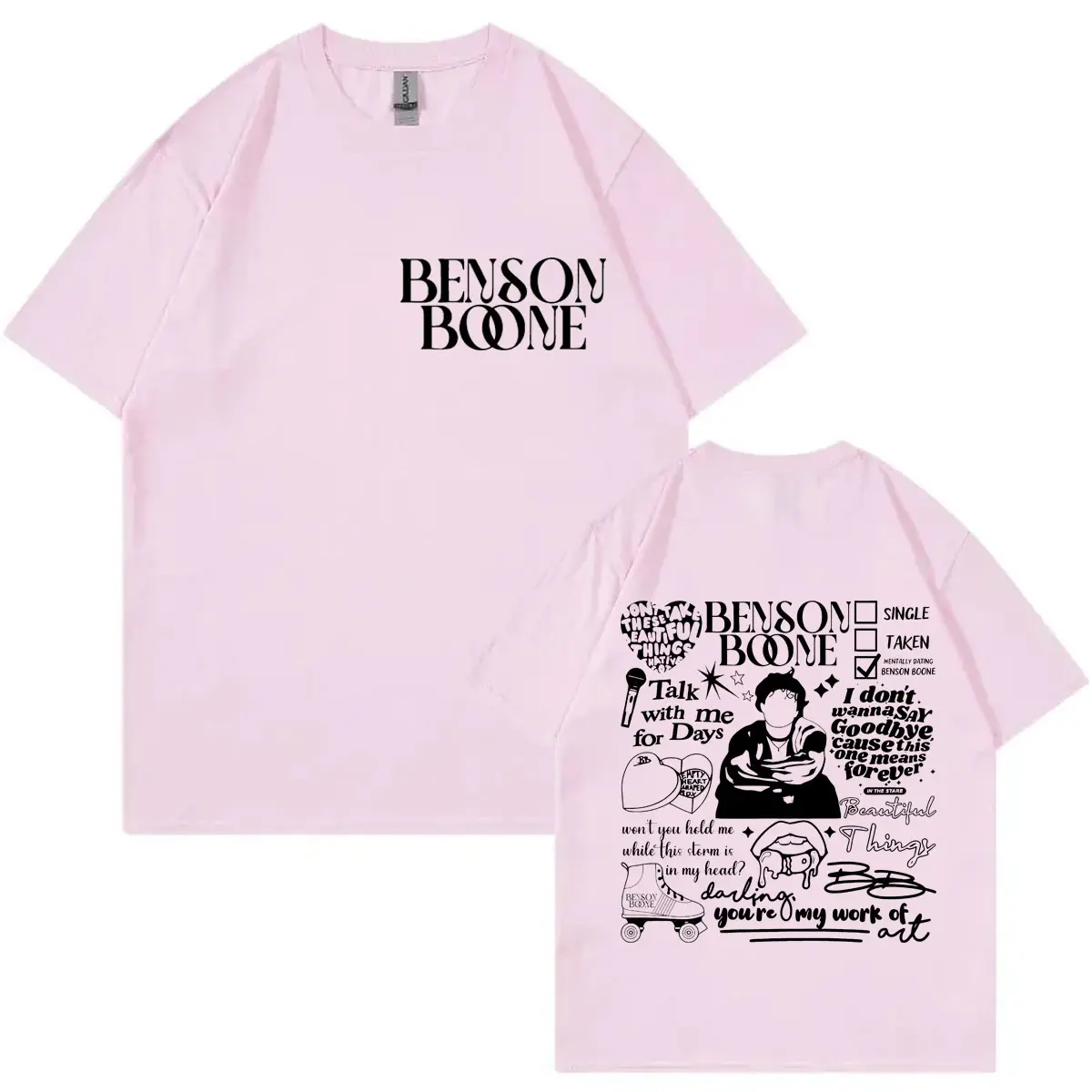 Limited Benson Boone Merch T-shirts Men Women Hip Hop Vintage Short Sleeve T Shirts Casual Fashion Oversized T-shirt Streetwear