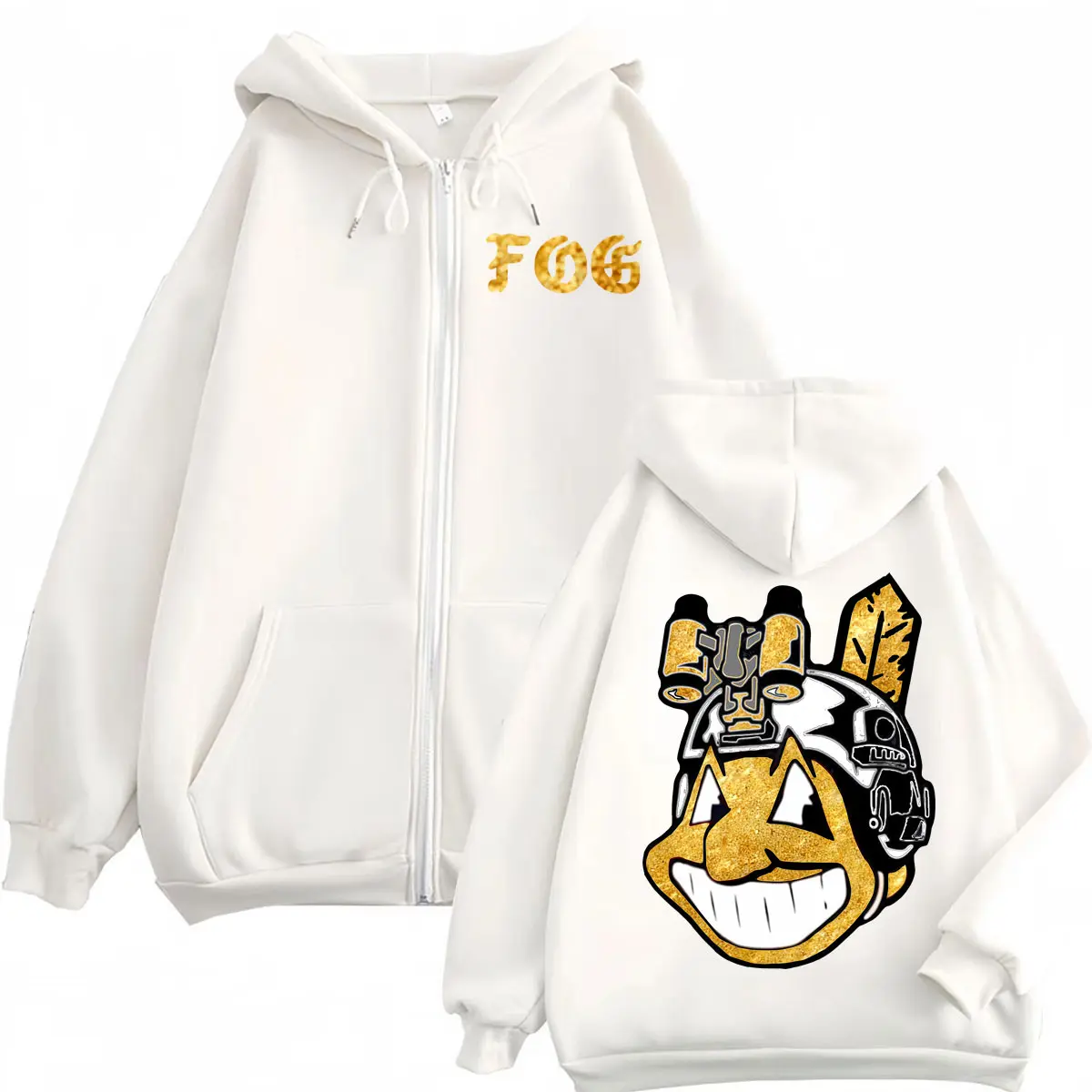 Forward Observations Group Graphic Zipper Hoodie High Quality Fashion Zip Up Pullovers Men Women Casual Loose Hooded Sweatshirt
