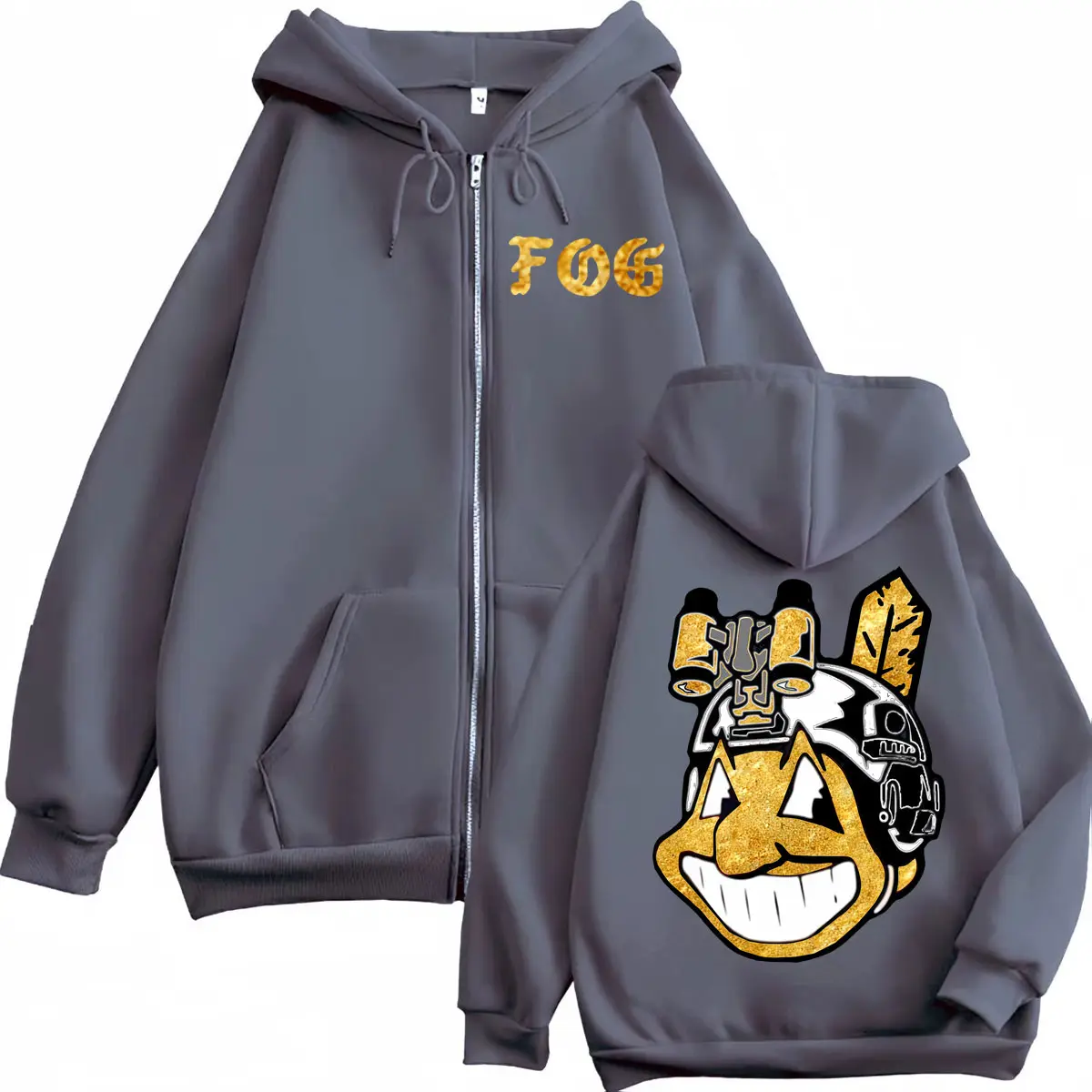 Forward Observations Group Graphic Zipper Hoodie High Quality Fashion Zip Up Pullovers Men Women Casual Loose Hooded Sweatshirt