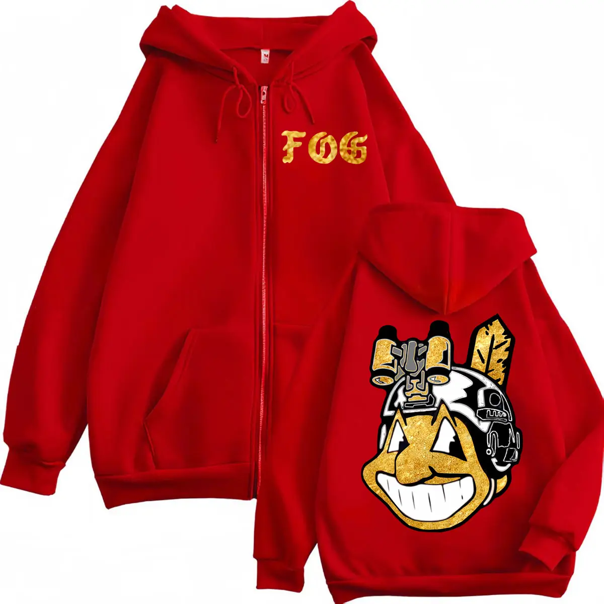 Forward Observations Group Graphic Zipper Hoodie High Quality Fashion Zip Up Pullovers Men Women Casual Loose Hooded Sweatshirt
