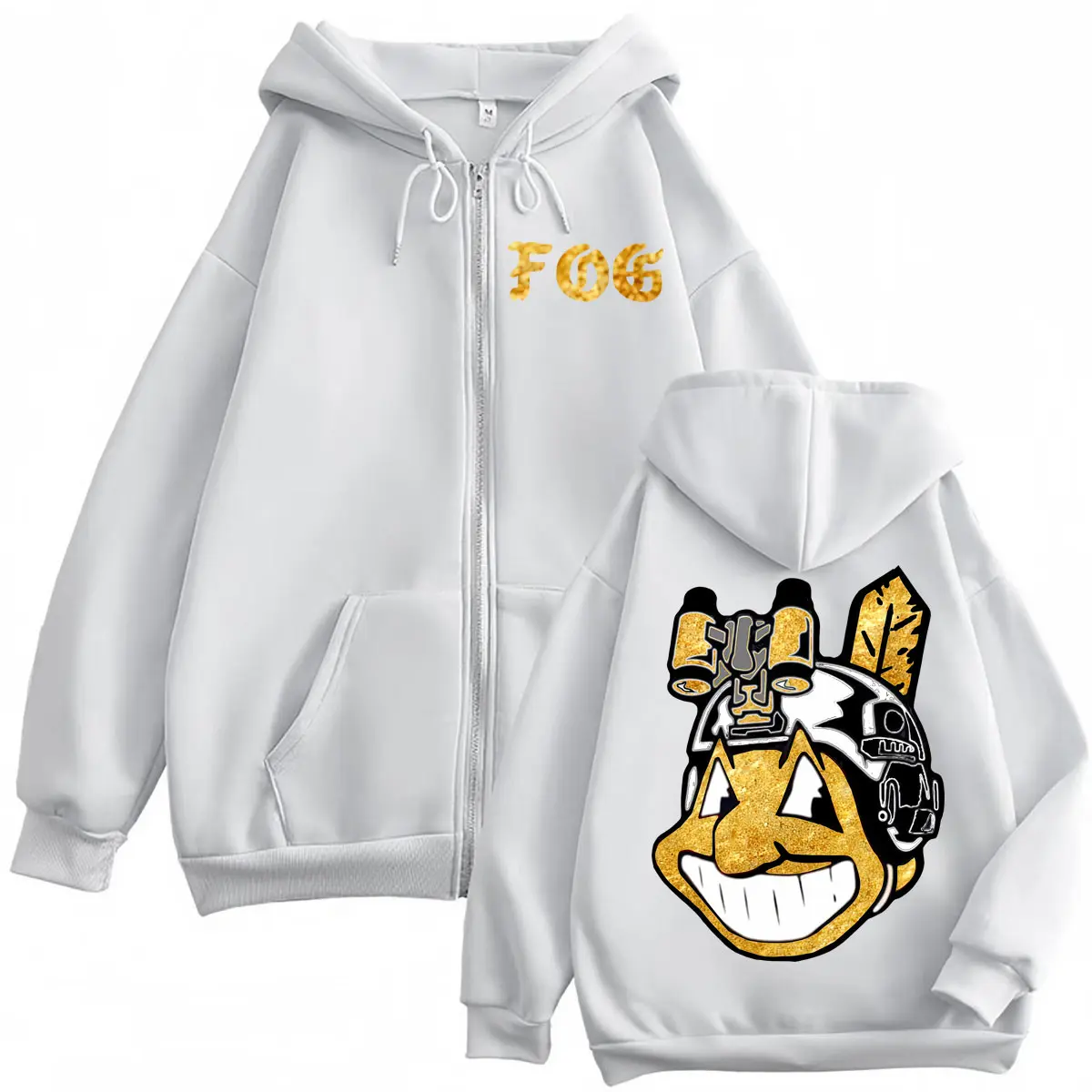 Forward Observations Group Graphic Zipper Hoodie High Quality Fashion Zip Up Pullovers Men Women Casual Loose Hooded Sweatshirt