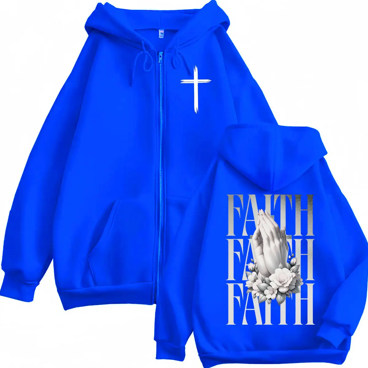 Christian Jesus Faith Bible Verse Zipper Hoodie Fashion Vintage Zip Up Hooded Sweatshirts Men Women Casual Oversized Pullovers