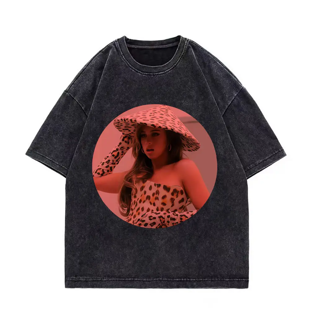 Tate McRae Miss Possessive Tour 2025 Merch T-shirts Fashion Aesthetic Vintage Washed T-shirt Men Women Casual Oversized T Shirt
