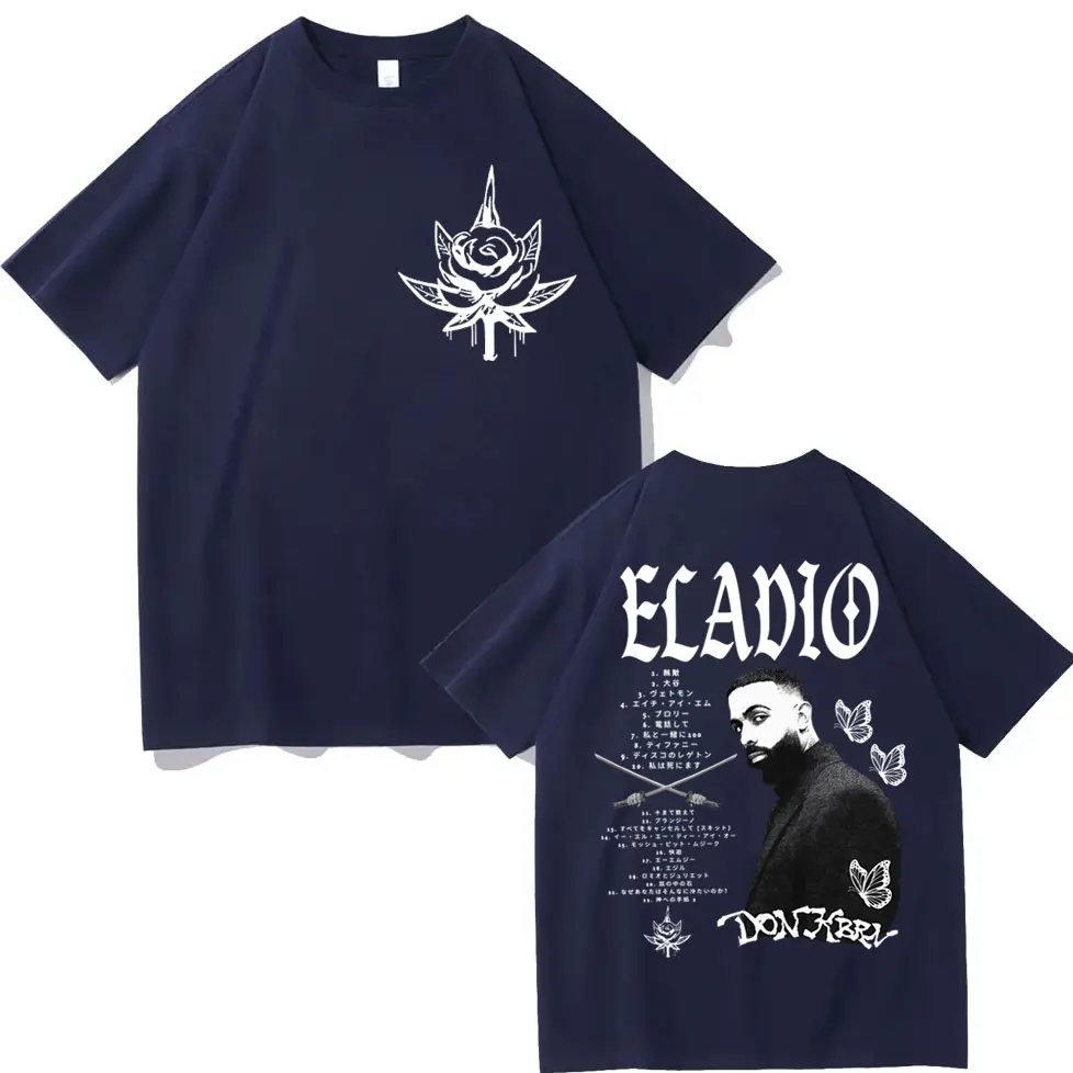 Limited Eladio Carrion DON KBRN Album Merch T-shirt Hip Hop Vintage Short Sleeve T-shirts Men Women Fashion Casual Loose T Shirt