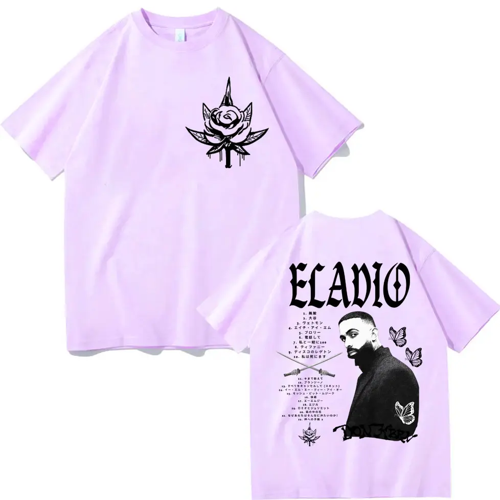 Limited Eladio Carrion DON KBRN Album Merch T-shirt Hip Hop Vintage Short Sleeve T-shirts Men Women Fashion Casual Loose T Shirt