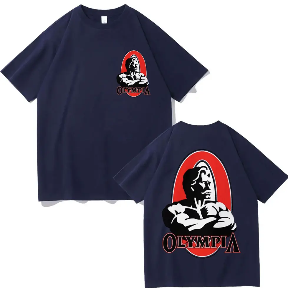 Olympia Fitness Graphic T Shirts High Quality Fashion Oversized T-shirt Men Women Casual Cotton Short Sleeve T-shirts Streetwear